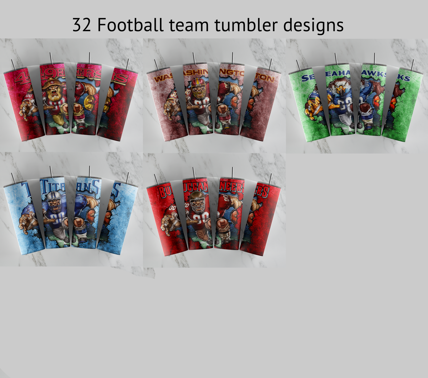 20oz Stainless Steel Football Fan Tumbler