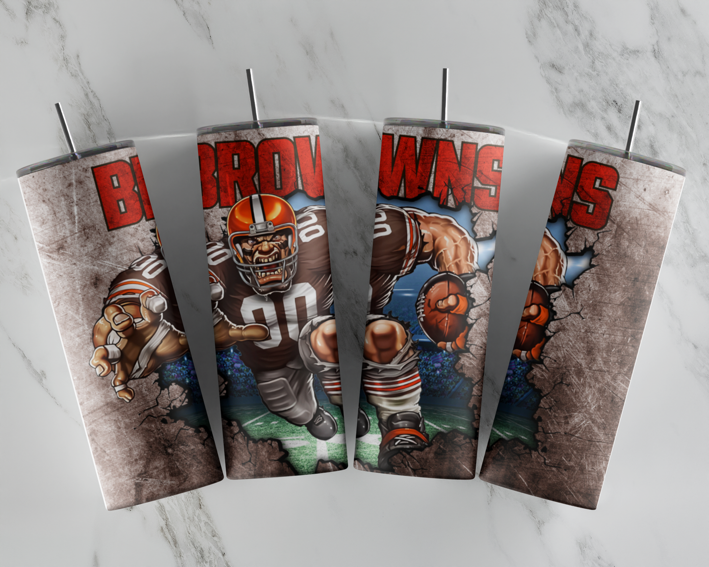 20oz Stainless Steel Football Fan Tumbler