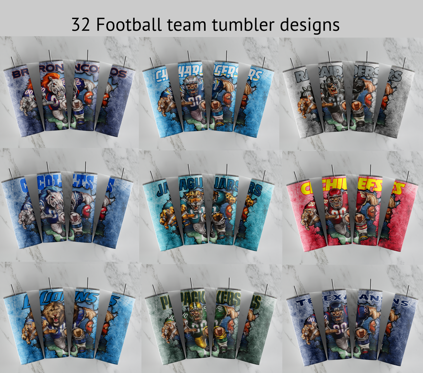 20oz Stainless Steel Football Fan Tumbler