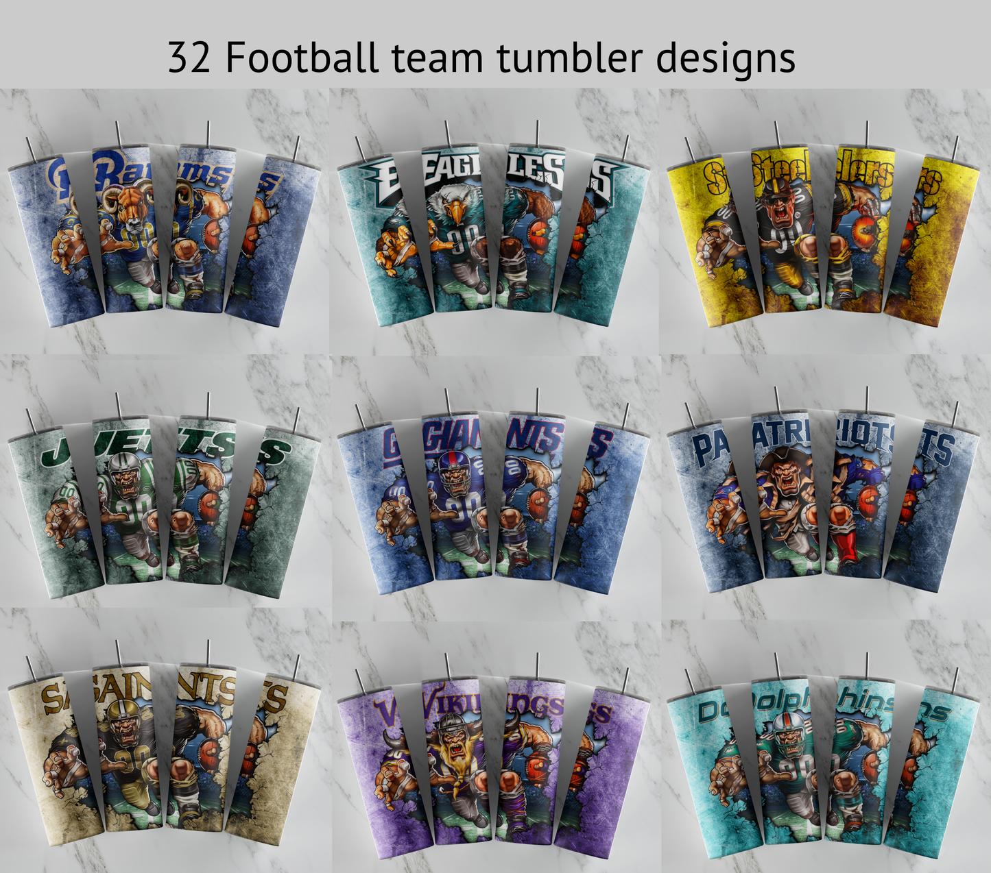 20oz Stainless Steel Football Fan Tumbler